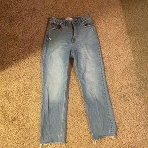 Abercrombie ultra high rise straight legged jeans
